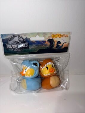 2pk Blue & T. Rex Rubber Duck Duo -